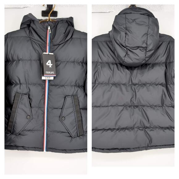 4 Laps FourLaps Black Women's Cover Down Jacket Goose Down Puffer - Size S - NWT